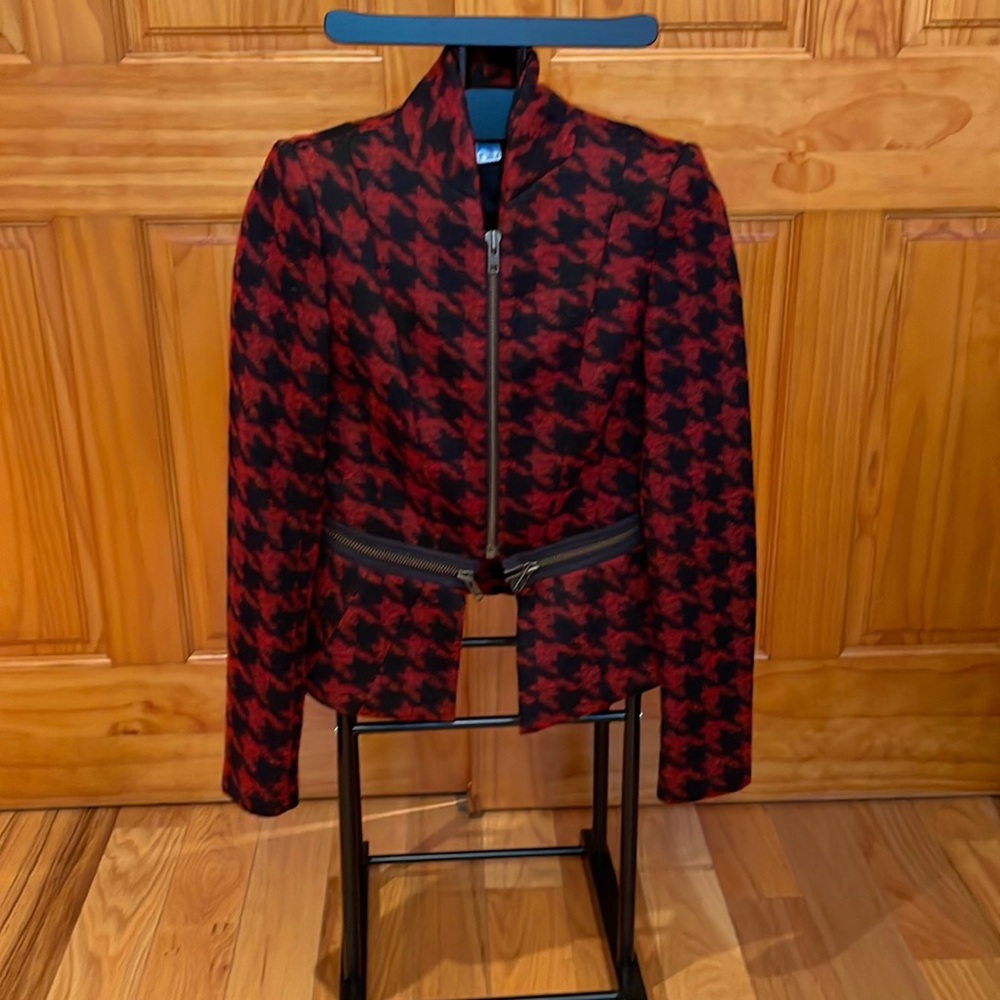 Classy red wool jacket!